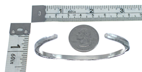 Navajo Genuine Sterling Silver Cuff Bracelet JX128733